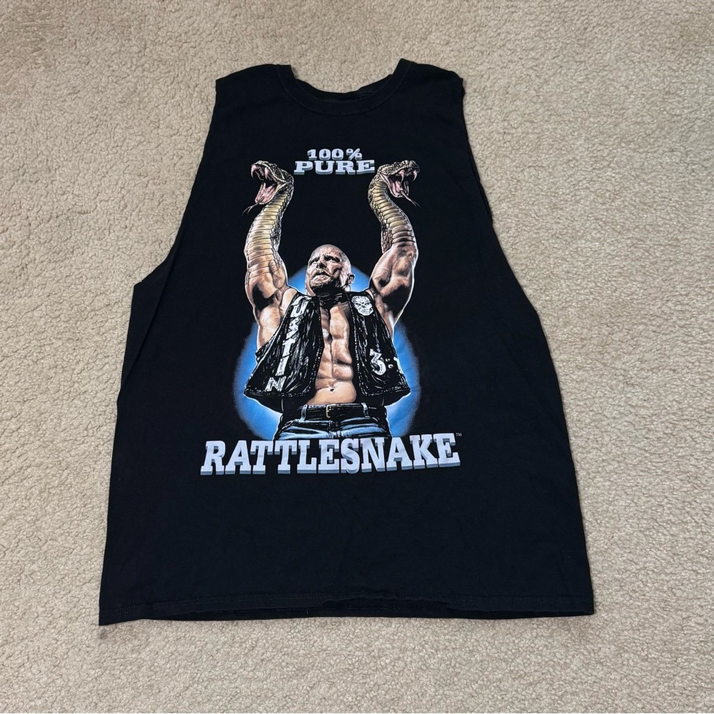 WWE Black Rattlesnake Graphic Tank Top
